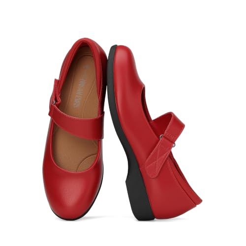 Image of DREAM PAIRS Women's Mary Jane Flats Ankle Strap Shoes