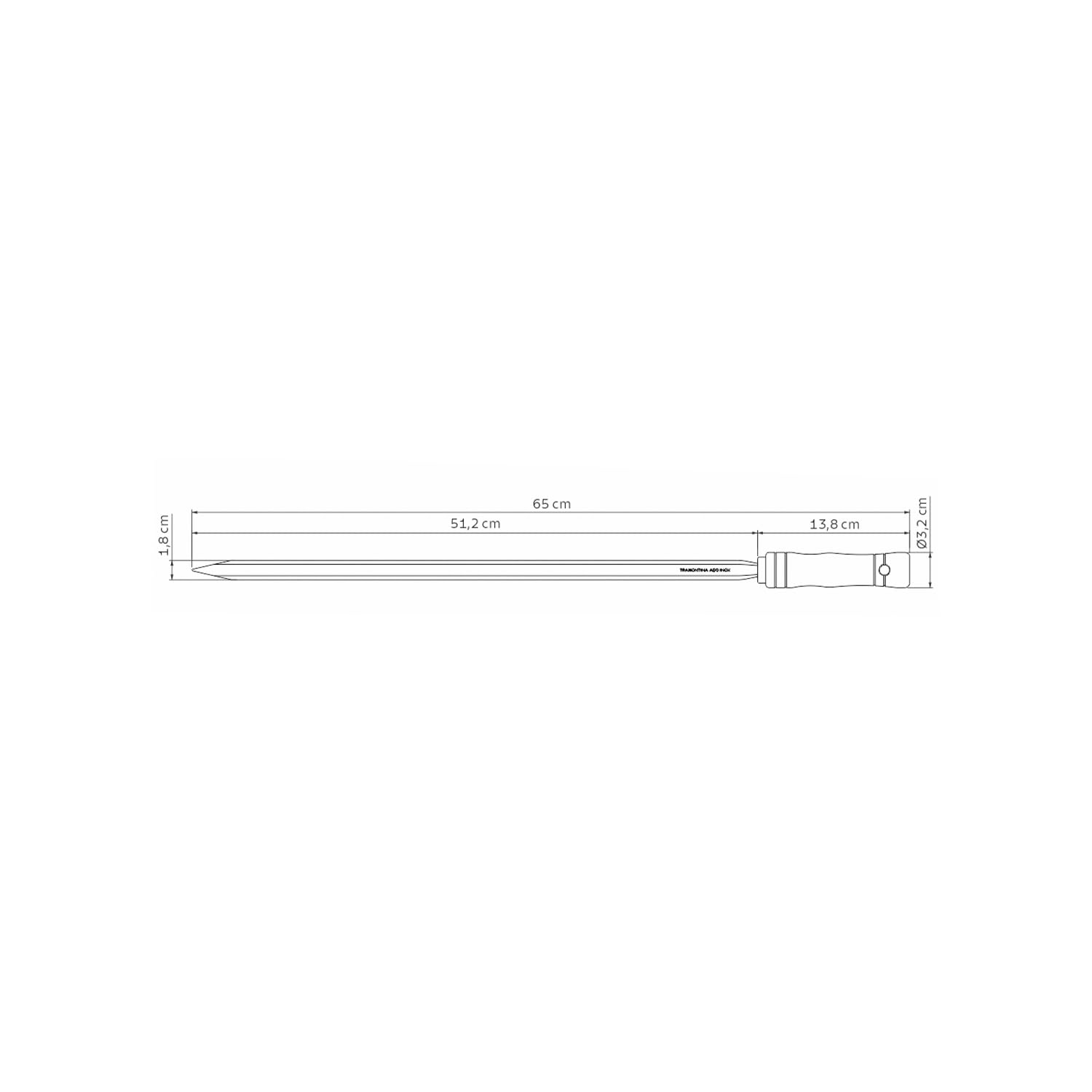 Tramontina 29810/129 65 cm szpikulec - naturalne drewno