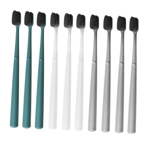 FOYTOKI 10piezas Cepillos De Dientes De Cerdas Suaves Para Adultos Cepillos De Dientes De Nailon y Cuidado Dental Diseño Ergonómico