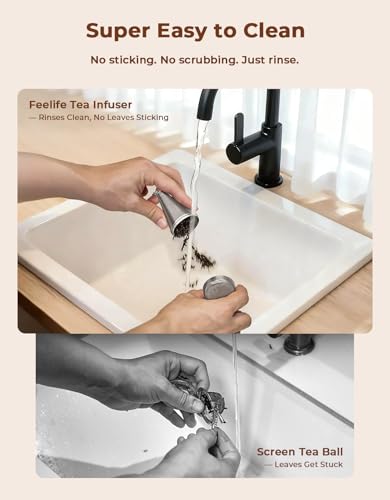 Cone Tea Infusers for Loose Leaf Tea, 304 Stainless Steel Tea Strainer Fine Mesh, 1.8” x 3” Loose Leaf Tea Steeper with a Drip Tray - Image 5