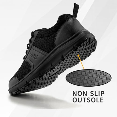 Image of Jacata Non Slip Arch Support Work Shoes for Men /Women Food Service Comfortable Chef Walking Shoes Restaurant Kitchen Crews Health Care Sneakers