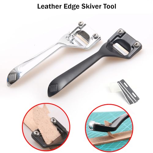 TopHomer Kit de ferramentas de corte de couro para esquiar de borda de couro chanfrado de segurança