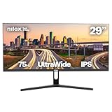 Nilox NXM29UW01 Monitor UltraWide 29 Pollici, Monitor 4K con Frequenza 75Hz, 4ms e Porte HDMI-DP, Schermo PC per Gaming con Display IPS, FreeSync e G-Sync, Ottimizzato per la Protezione degli Occhi
