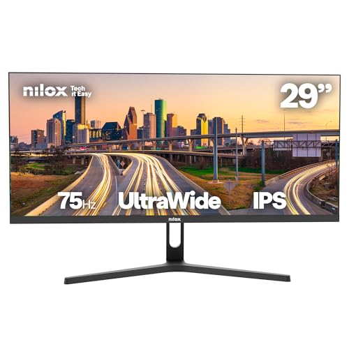 NXM29UW01 Monitor UltraWide 29 Pollici, Monitor 4K con Frequenza 75Hz, 4ms e Porte HDMI-DP, Schermo PC per Gaming con Display IPS, FreeSync e G-Sync, Ottimizzato per la Protezione degli Occhi