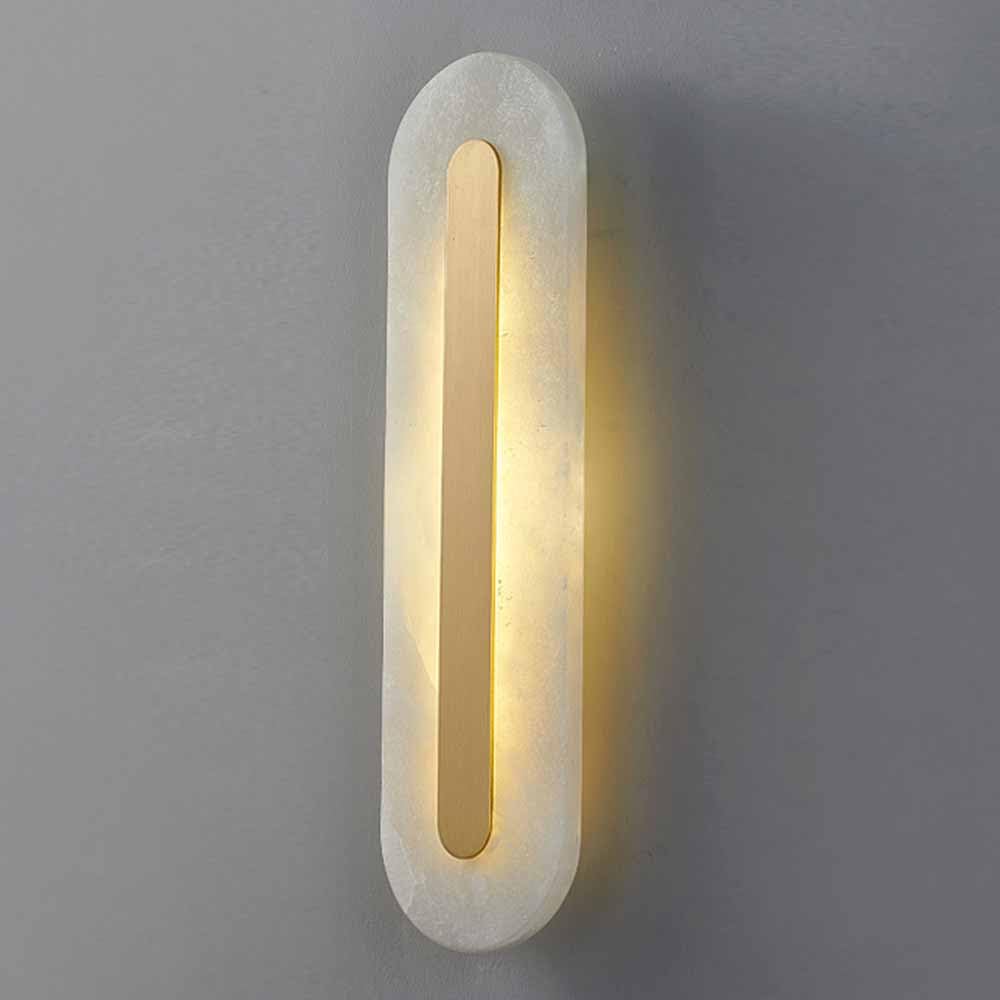 JYBNBBE Wall Sconce Wall Lighting Oval Wall Light Gold Bathroom Wall Light LED Bedroom Wall Lamp ForShowroom,50CM-1 Pack