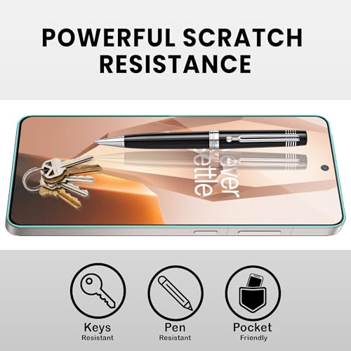Image of FIRST MART Tempered Glass Screen Protector for OnePlus 13R - Full-Glue Screen Guard, 3D Edge to Edge, HD Clear, Bubble-Free, Case-Friendly, Black, Pack of 2