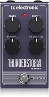Vintage Style Flanger Pedal Legendary All-Analogue Bucket-Brigade (BBD) Circuit Lush Three Dimensional Modulation Tones True Bypass for ultimate signal integrity Runs on a 9V battery or the tc electronic Power plug 9 (neither are included)