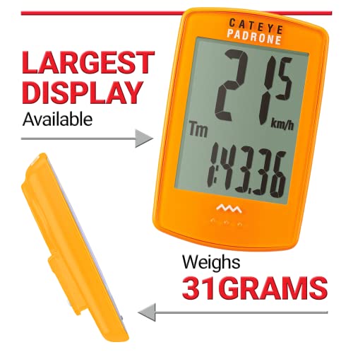 Cat Eye Padrone Wireless Bike Computer, Orange #TOP3