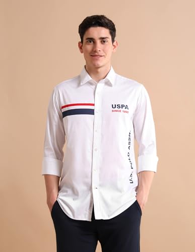 Image of U.S. Polo ASSN. Regular Fit Cotton Shirt for Men
