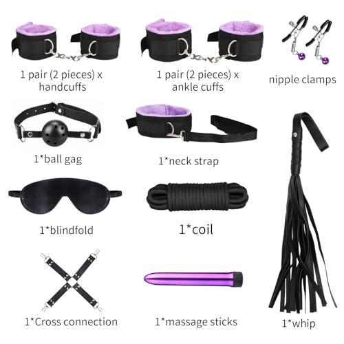 Miniatura 7 de Kit De Bondage Sm Oziral De 10 Piezas, Juego De Bondage Para Cama Bdsm, Juguetes Sexuales Para Parejas, Juego Bdsm Para Principiantes, Accesorios Para Mujeres Con Tapón Anal, Juego Sexual Para Parejas