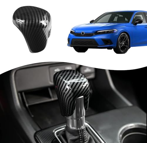 JXGZYD Black Carbon Fiber Shift Knob Cover for 2022-2026 Honda Civic (11th Generation),2022-2026 Honda CR-V/HR-V, and 2018-2025 Honda Accord.