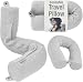 Twist Memory Foam Travel Pillow for Neck, Chin, Lumbar and Leg Support - For Traveling on Airplane, Bus, Train or at Home - Best for Side, Stomach and Back Sleepers - Adjustable, Bendable Roll Pillow