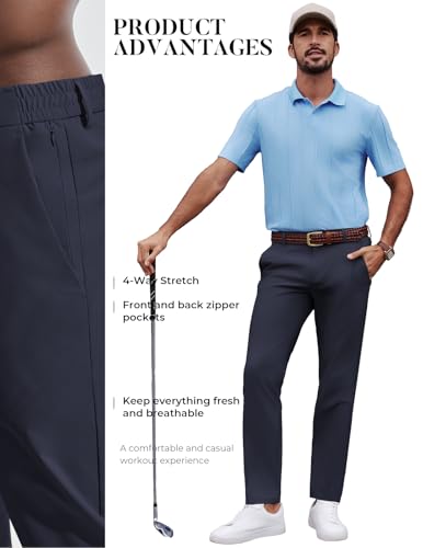 PJ PAUL JONES Men's Stretch Golf Pants