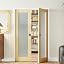 Natural 1 Lite Frosted Glass + Black Door Knob