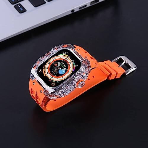 Boîtier Apple Watch 49mm transparent et bracelet silicone RM - 5