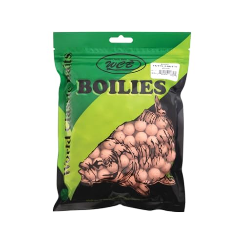 WCB Carp Baits High Protein Boilies 16 mm 1 lb Bag - Carp Fishing Bait - Ideal for Carp Fishing (Flavor: Tutti Frutti)