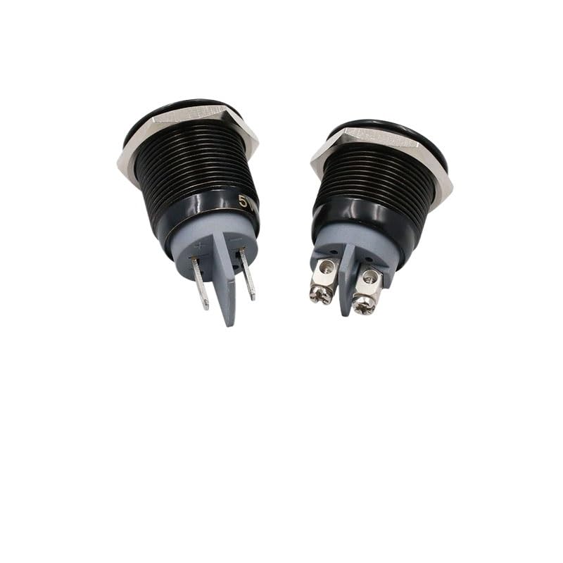 Voyant LED étanche IP67 en métal blanc 12V 22mm pour signalisation industrielle