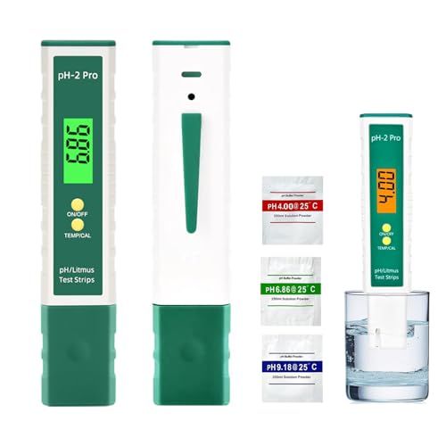 PH metro Digitale,Misuratore Ph,Tester per acqua potabile,Tester di Qualità Dell'acqua,per acqua potabile, piscina, acquario, piscina,intervallo di misurazione-2.00-16.00 ﻿