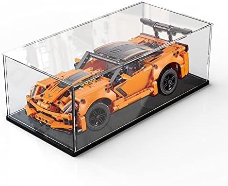 Image of Acrylic Display Case for Collectibles | Dustproof Transparent Showcase Box for Action Figures, Miniatures & Models | Countertop Cube with Protective Film ((15.7x8x10 inch; 40x20x25cm))