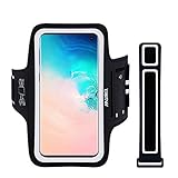 El brazalete deportivo ofrece un compartimento para llaves y otro para tarjetas o dinero, así como una correa para guardar el cable de los auriculares.
