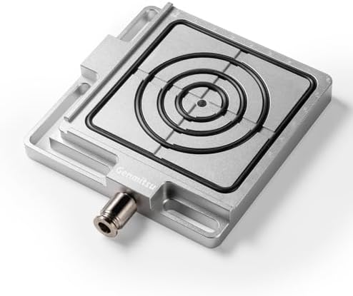 Genmitsu Vacuum Clamp Pod, Aluminum CNC Hold Down Kit for Woodworking, Metal, Acrylic, High-Precision CNC Router Accessory for Milling Project, Size 4.7" x 4" x 0.6" (120 x 102 x 15mm)