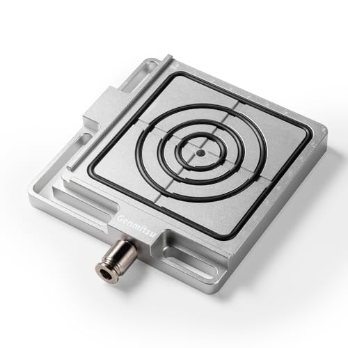 Genmitsu Vakuum-Klemmpod, Aluminium-CNC-Niederhaltesatz für Holzbearbeitung, Metall, Acryl, hochpräzises CNC-Fräserzubehör für Fräsprojekte, Größe 120 x 102 x 15 mm