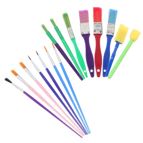 SHINEOFI 15 Piezas Conjunto de Pinceles de Pintura óleo Acuarela Profesional aerógrafo Juego de Pinceles para Pinceles de Dibujo Cepillo de Pintura Conveniente Cepillo ergonómico