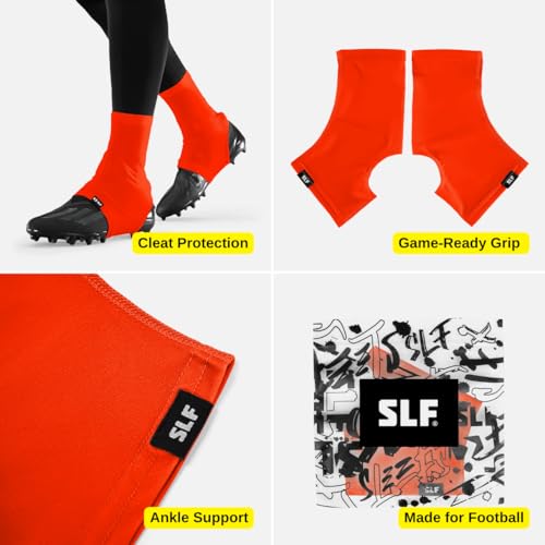 SLEEFS Solid Spats/Cleat Covers (Orange, L/XL)