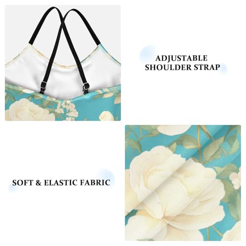 White Roses Girl 1-Piecing Swimsuits Bathing Suit Toddler Swim Suit for Girls Swimwear 3T3