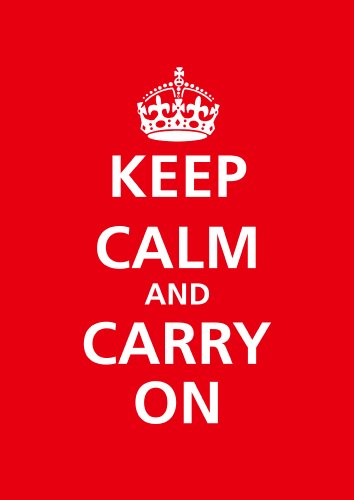 Keep Calm And Carry On Póster Cover