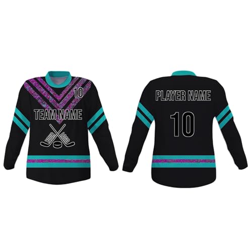 Image of SGS Sports Gear Custom Hockey Jersey, Personalized Reversible or Standard Design with Name & Number, Hockey Jersey