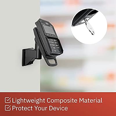 ENS Tailwind Ingenico Lane/3000/7000/8000 7 Latch and Lock Wall Mount Terminal Stand, Black