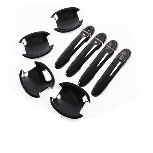 Pegatinas de manija de puerta de coche Nissan Cube Z12 accesorios negro cromado