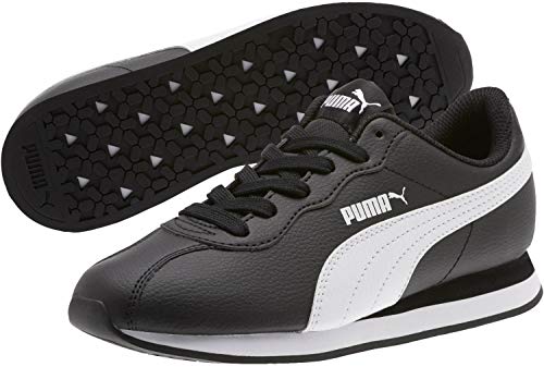 Puma Unisex-Baby Turin Sneaker, Black White, 5.5 M US Big Kid2