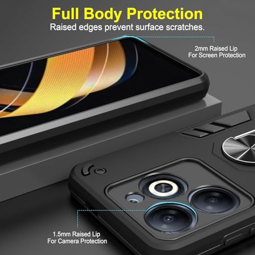 Image of NDCOM for Infinix Smart 8 Back Cover | Premium Infinix Smart 8 HD Cover | Sleek Infinix Smart 8 HD Back Case Ring Holder Case