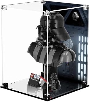 Display Case Compatible with LEGO 75439 Darth Vader Bust - Display Case, (Printed Back Panel)