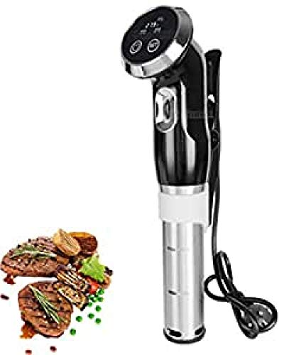 Cocedores Sous Vide, cocedor de precisión de acero inoxidable de 1500 vatios, circulador de inmersión térmica con receta, interfaz digital, temperatura y temporizador para cocina Cover
