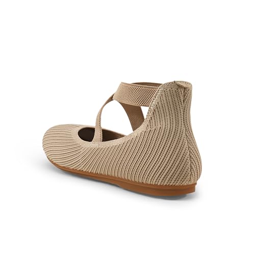 Arromic Flats for Women Round Toe Ballet Flats with Ankle Straps Ballerina Flat Shoes Women Dressy Comfortable for Work Wedding Office Casual3