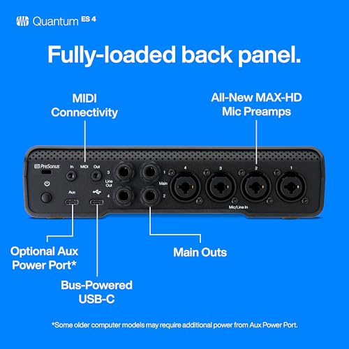 Image of PreSonus Quantum ES4 4 x 4, 24-bit / 192 kHz USB-C Audio Interface