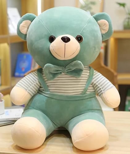 Image of Tickles Cute Teddy with Bow Tie & Cute Outfit Soft Stuffed Plush Toy for Kids Boys & Girls Birthday Gift (Color: Green Size: 25 cm)