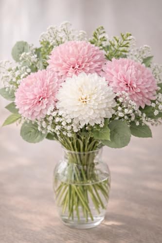 Image of Divyakosh Artificial Fabric Flower Bunch for Vase /Pot Display (VASE NOT Included)