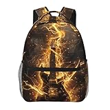 Plistiz Electric Guitar Backpack Gifts for Girls Boys Kids Teens, Travel Backpacks Laptop Rucksack, Bookbag, Rock Music Lightning Back Pack Accessories Bags for School, Work, Outdoor Adventures