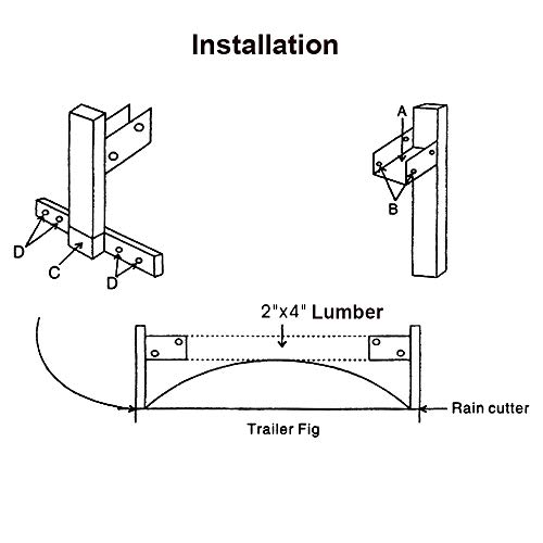 Mountainpeak Enclosed Trailer Roof Ladder Rack Fit For Enclosed Or Open Trailer - Aluminum #TOP3