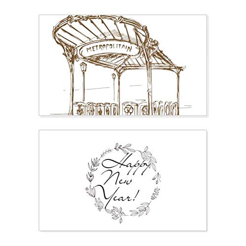 Tarjeta conmemorativa Metropolitain París: un mensaje de Año Nuevo con encanto viajero