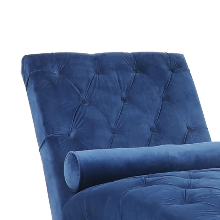 Image of Lazy Couch Blue Button Tuffted Color Sofa /Recliner Chaise Longue /Fabric recliners /for Bedroom /Living Room