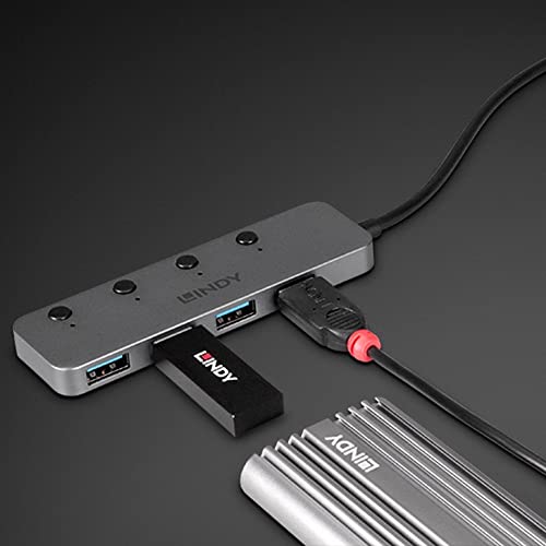 Lindy 4 Port Usb 3.2 Type C Hub With On/Off Switches - 5