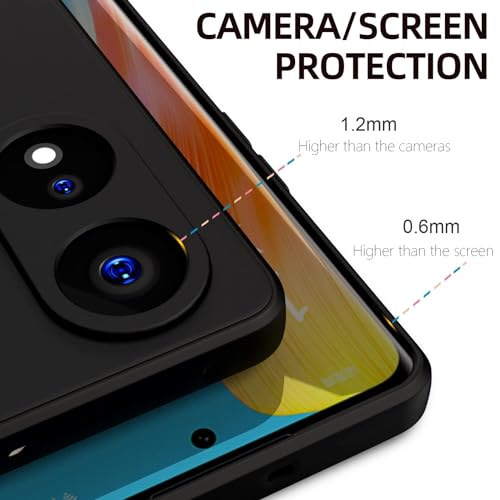 Image of BlazeTech for [ Oppo A78 4G ] Liquid Silicone Back Case Cover Flexible |Inner Lining| with Camera Protection Back Cover for [ Oppo A78 4G ] - Black