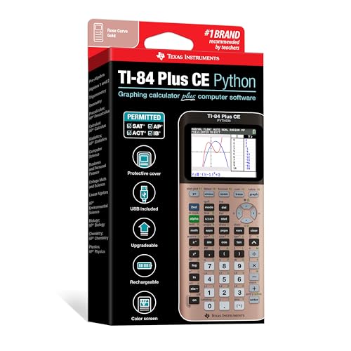 TI-84 Plus CE Graphing Calculator Texas Instruments, Rose Curve Gold - image 6