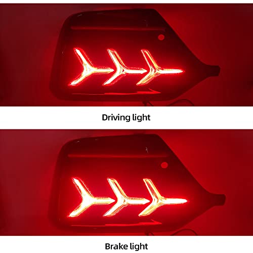Lâmpada Refletora Led De 2 Peças Lâmpada De Neblina Traseira Luz De Freio Para Honda Civic Hatchback