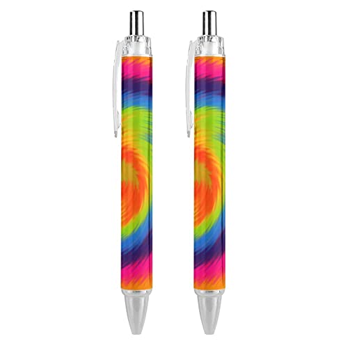 Bolígrafo retráctil de tinta negra con diseño tie-dye, el regalo ideal de oficina